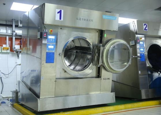 Dimensione automatica completa della macchina per lavare la biancheria di caricamento frontale grande 100kg 130kg per la pianta della lavanderia